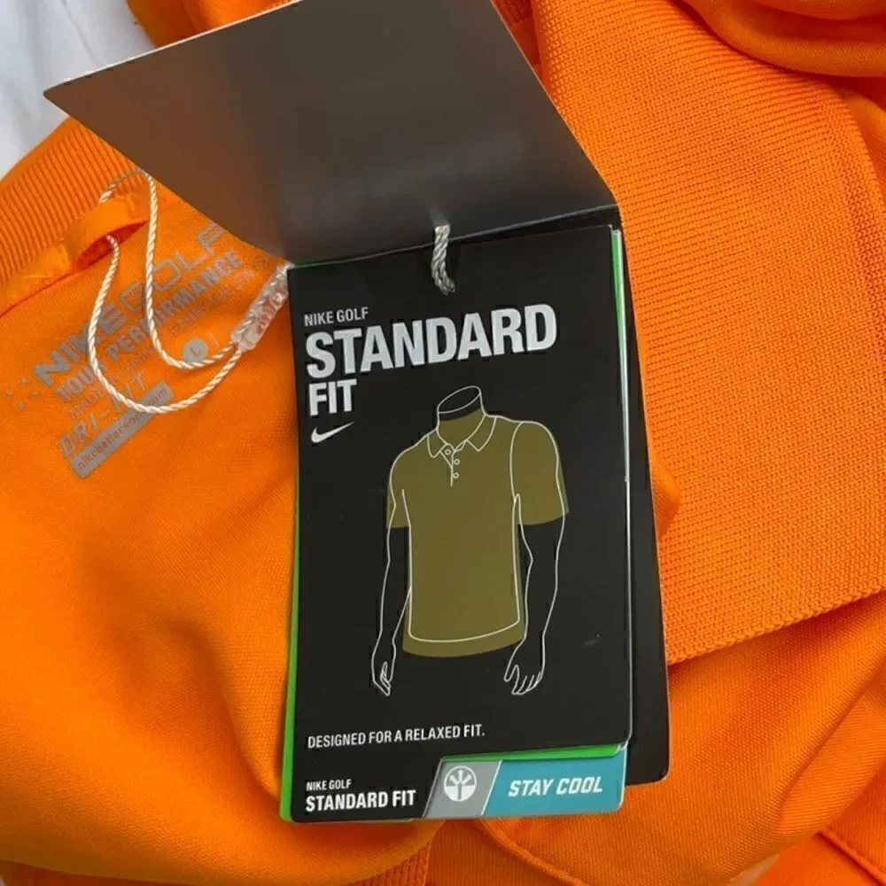 Take 50% OFF- Nike Golf Tour Performance Dri-Fit Orange Short Sleeve, Size-L